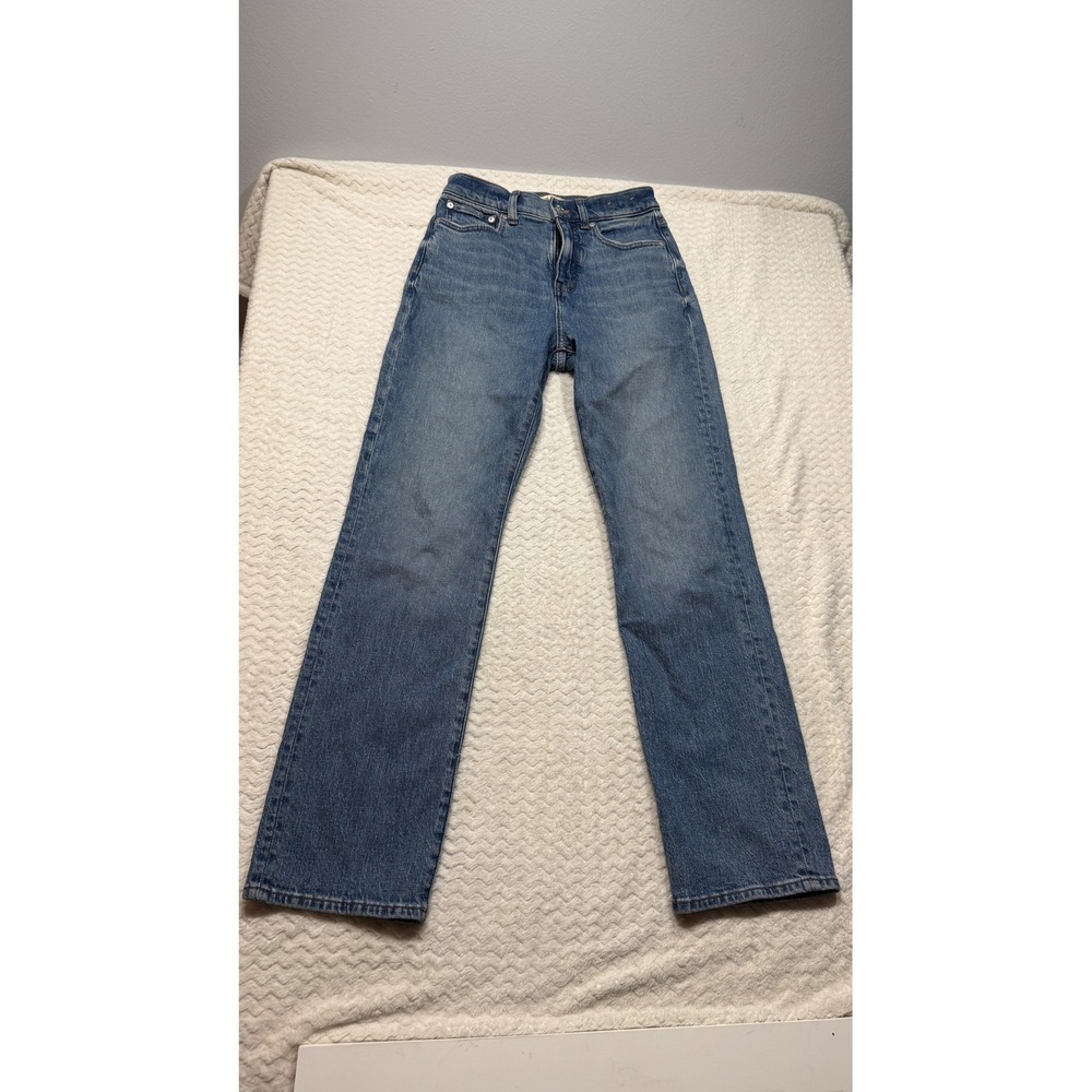 Madewell 90s Straight Leg Jeans Medium Wash Blue High Rise Size 25